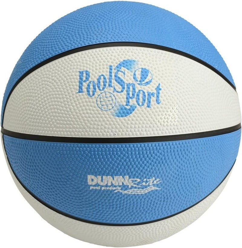 DUNNRite Products 7.75" Diameter Pool Sport Midsize Blue B150 Pool and Lake Water Basketball, Waterproof - Image 1